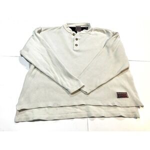 VTG 90s American Eagle Outfitters Mens Field Jersey Size M Henley White Sweater